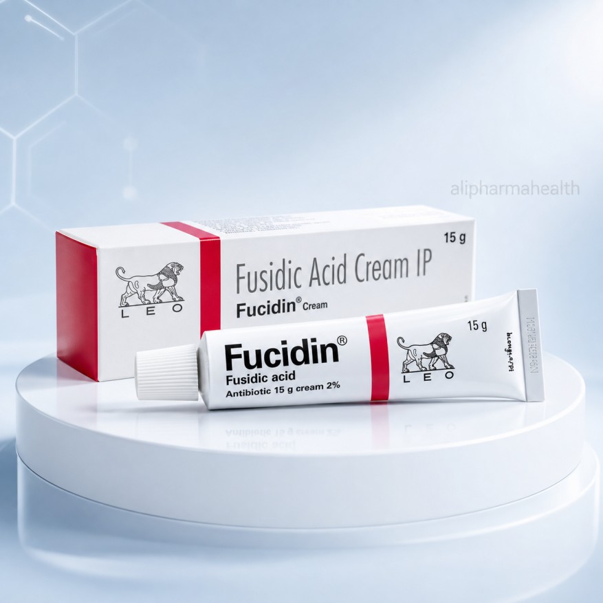Fucidin Cream 15g containing Fusidic Acid 2% topical antibiotic for bacterial skin infections